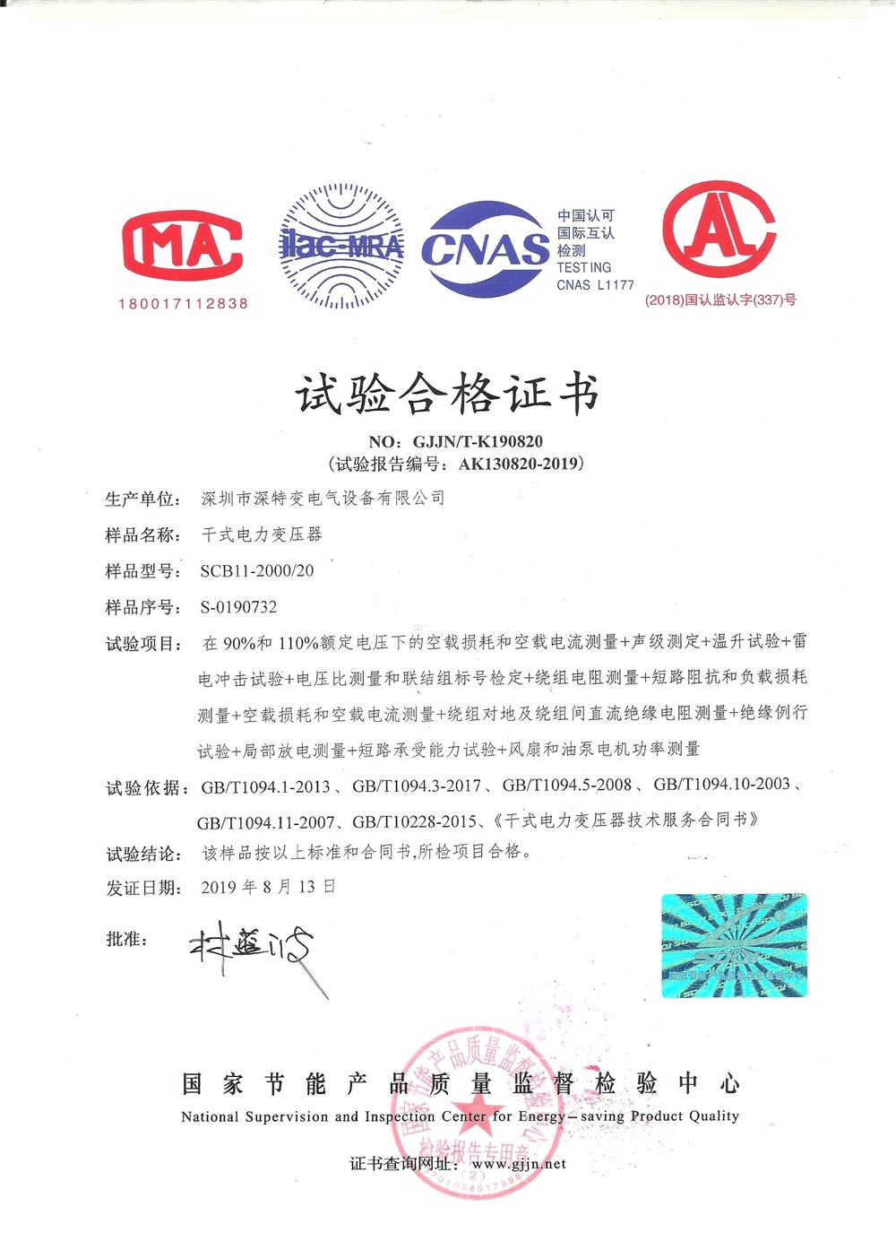 Certificate of Honor